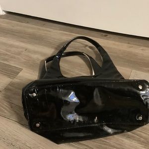 Black patent leather Kate spade handbag